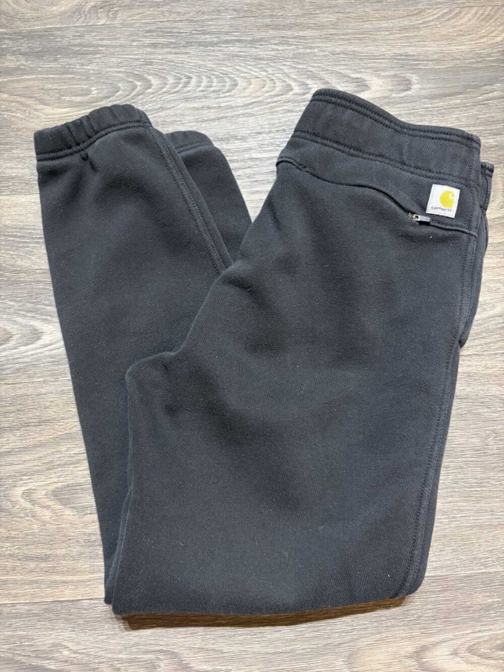 Carhartt Black Relaxed Fit Joggers Sweatpants Cotton Medium 105510 Logo Utility